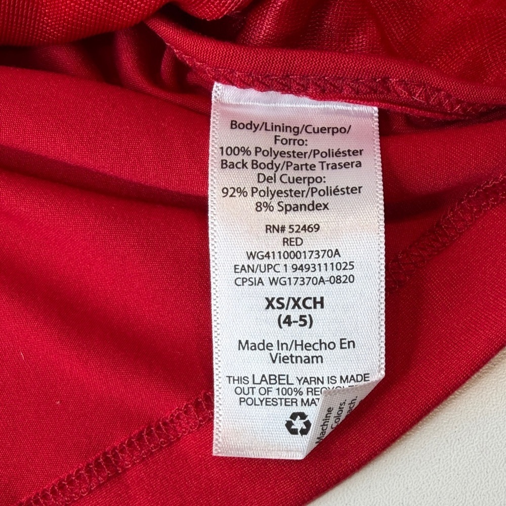 Wonder Nation Sparkling Red Gold Sequins Girl’s Dress Lined XS 4/5 New - Picture 7 of 8